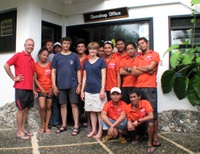 Rudy Poitier, Mylene Panuncial, Patrick et Sylvie Louisy, et toute l'équipe de White Beach Scuba Divers