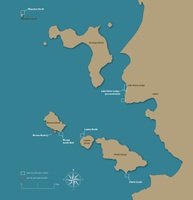 Map of the dive sites around Kipili