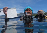 Indonesian students and dive guides were part of the scientific survey team